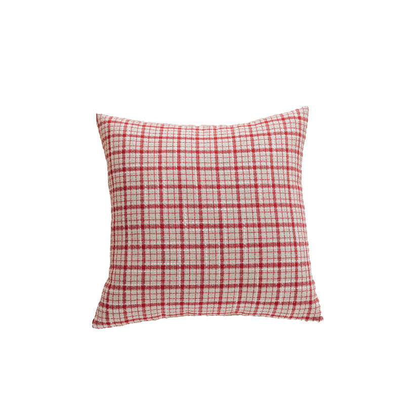 现代简约风毛绒抱枕沙发靠垫客厅沙发小香风靠枕床头雪尼尔喜庆红,淘宝优惠券,粉丝福利购,淘宝优惠卷