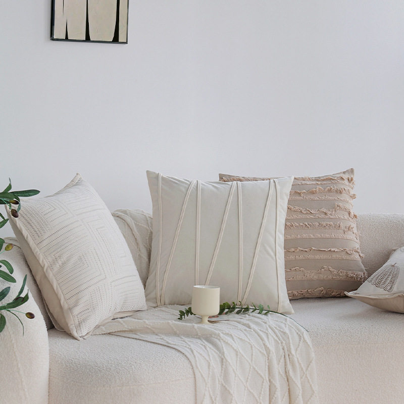 奶油沙发抱枕套ins风北欧客厅样板间靠枕床头靠垫床上靠背枕,淘宝优惠券,粉丝福利购,淘宝优惠卷