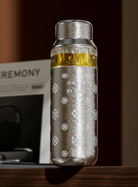 朱炳仁铜盛世华彩宝相花纯钛杯便携茶水分离杯马克杯保温水杯送礼