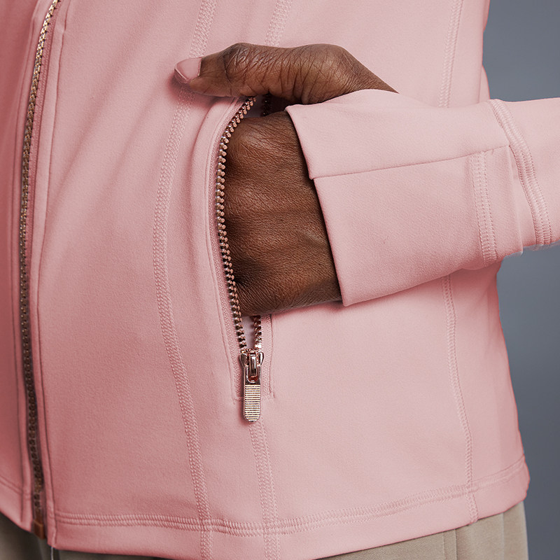 防风立领瑜伽服夹克女裸感拉链开衫修身显瘦户外骑行跑步健身外套,淘宝优惠券,粉丝福利购,淘宝优惠卷