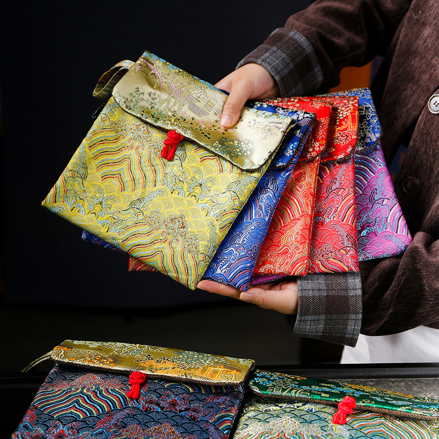 茶叶包装袋普洱茶白茶礼品袋茶饼袋翻盖便携手工唐装扣式礼品袋子,淘宝优惠券,粉丝福利购,淘宝优惠卷