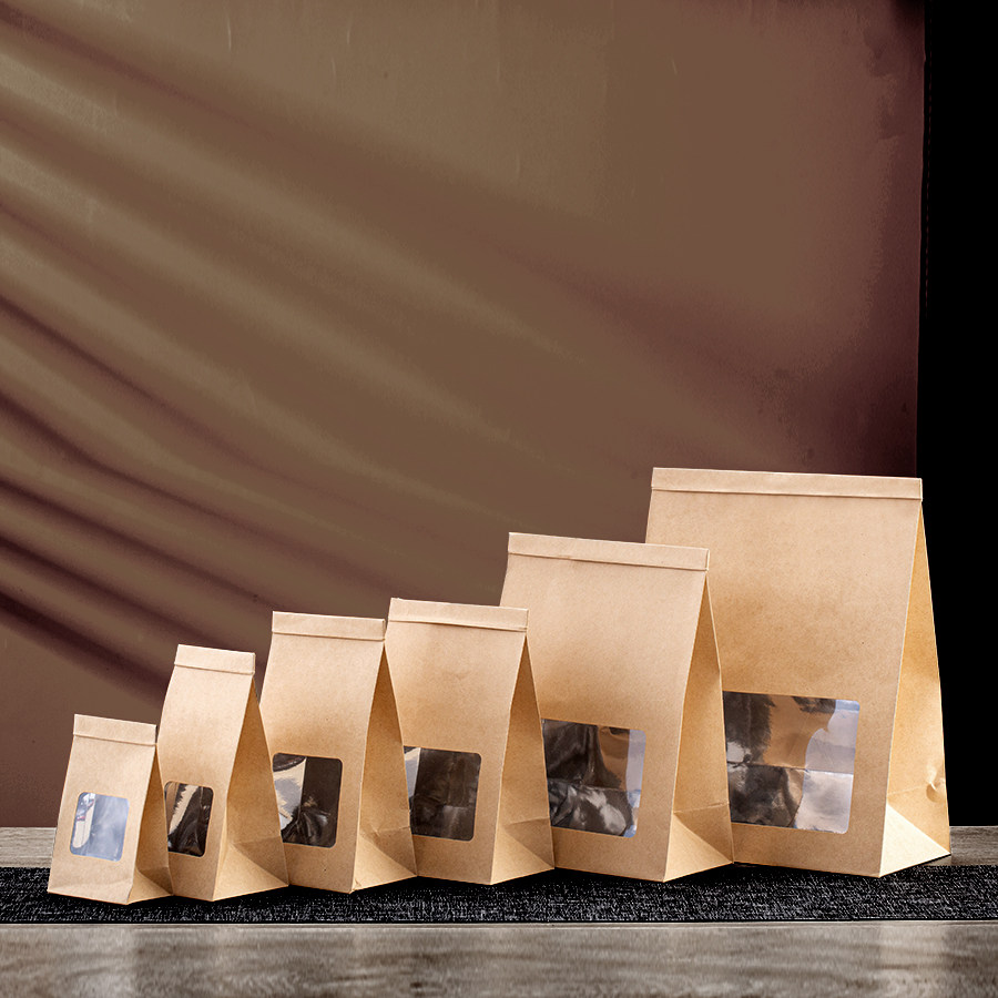 牛皮纸袋铁丝铝箔白茶密封防潮伴手礼特产普洱开窗茶叶包装自封袋,淘宝优惠券,粉丝福利购,淘宝优惠卷