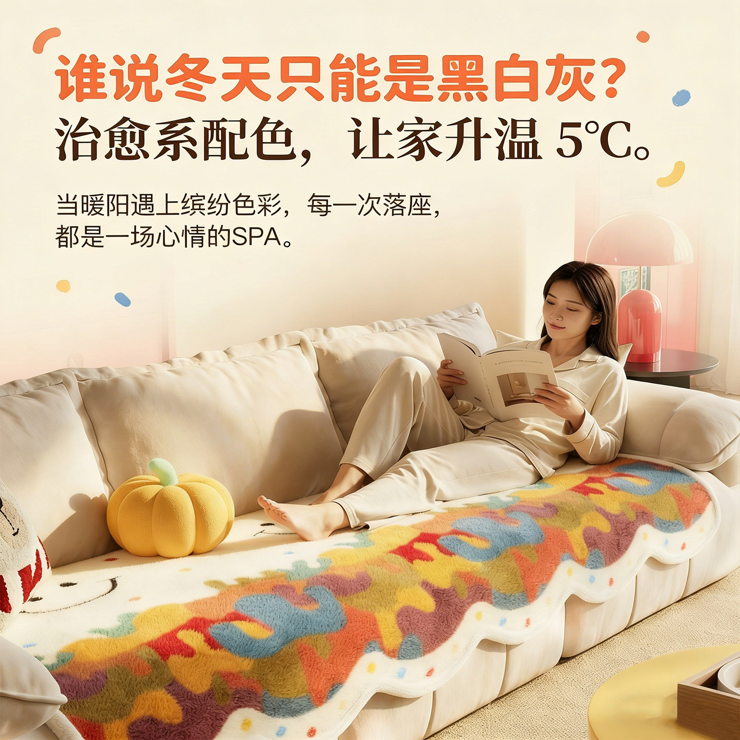 2026新款卡通毛绒冬季沙发垫布轻奢高级感皮沙发垫布一片式防滑,淘宝优惠券,粉丝福利购,淘宝优惠卷