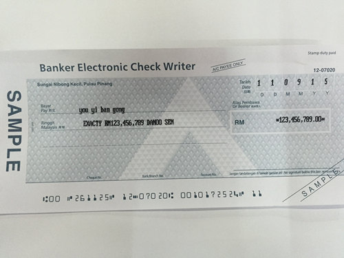 英文支票打印马来菲律宾香港Checkwriter抬头金额支票打字机色带 - 图3