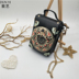 Túi Đôn Hoàng Túi Messenger Ví da PU túi điện thoại mẫu tảo Mogao Grottoes lưu niệm - Ví tiền đồ da handmade Ví tiền