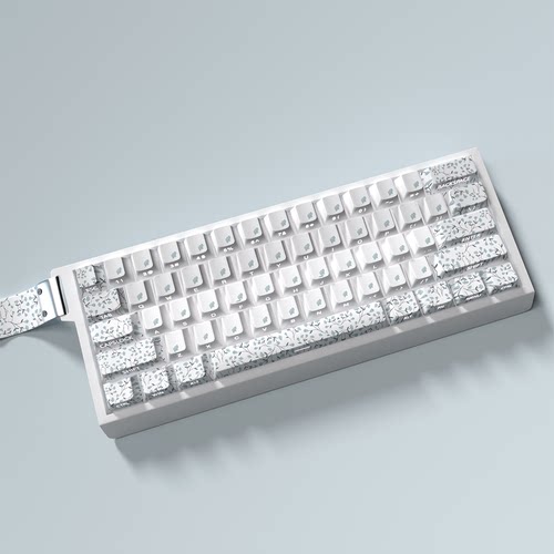 印花键帽原厂高度PBT材质侧刻透光适配60/63/64/68键盘Ez63 ace60 - 图1