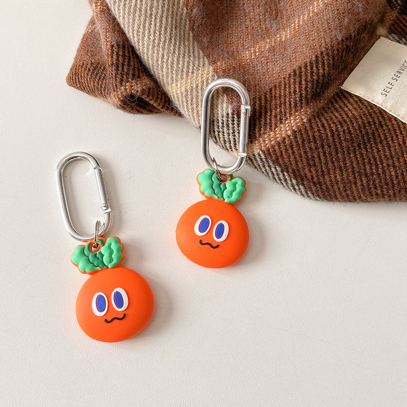 NUOPAISI适用苹果AirTag保护套airtags卡通小熊饼干链air防丢器tag定位壳钥匙扣环追踪器猫项圈挂绳硅胶 - 图3