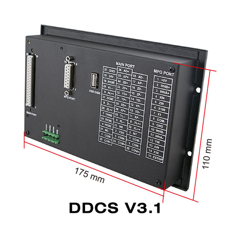 DDCSV3.1雕铣机独立控制器3/4轴G代码CNC离线控制系统6轴急停手轮 - 图1