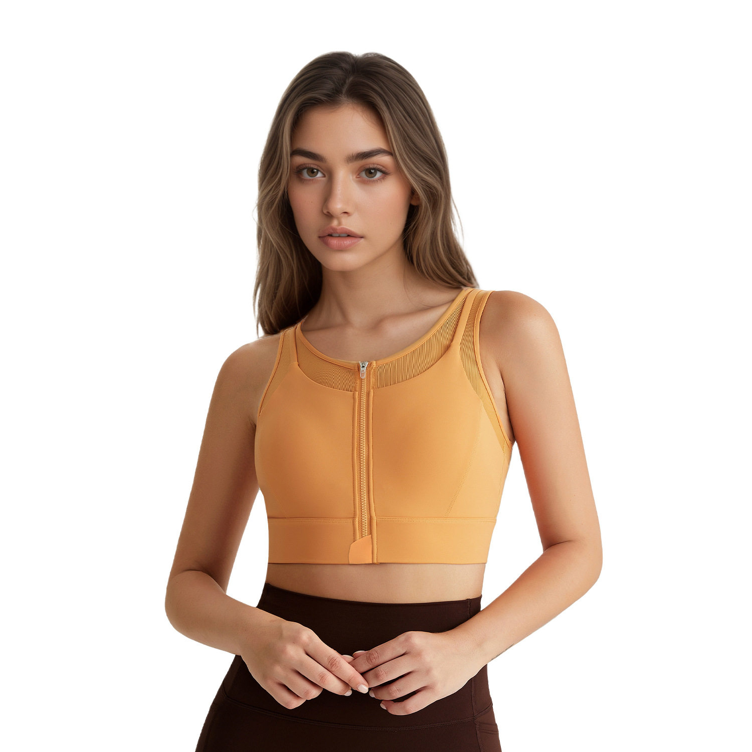 前拉链运动内衣防震跑步文胸网纱拼接健身瑜伽背心1394,淘宝优惠券,粉丝福利购,淘宝优惠卷