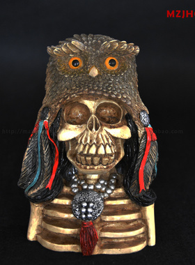 摆件桌面人物树脂印第安