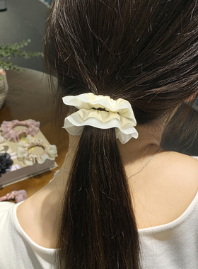甜美风缎面小肠圈百搭不勒发头绳