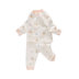 Tongtai 18 mùa thu mới cho bé bộ đồ lót cotton dài tay set đồ nam và nữ Bao đứng cổ áo tách quần áo hai dây - Quần áo lót quần áo lót bé trai cao cấp Quần áo lót