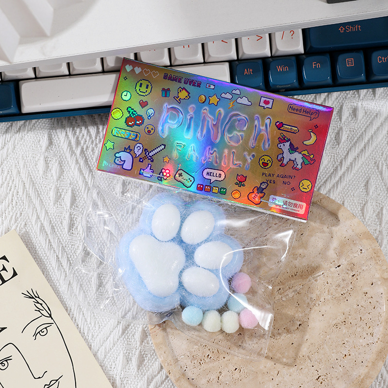 猫爪捏捏乐植绒超软捏捏乐解压神器高颜值捏捏慢回弹网红减压玩具 - 图2