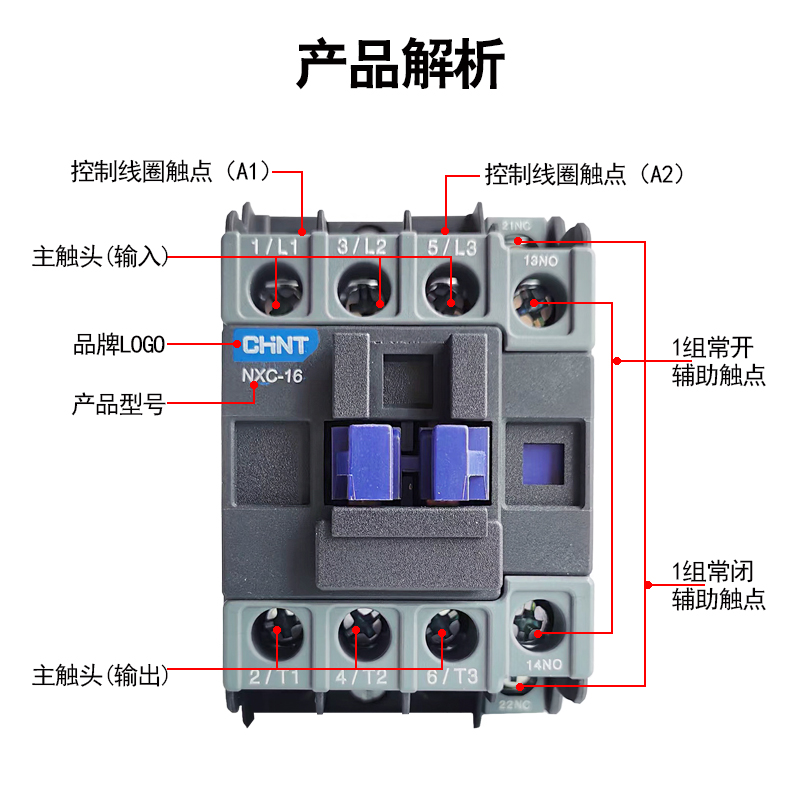 正泰NXC 9 12A交流接触器18 16 38 1开1闭代替CJX2-1210 220V380V - 图0