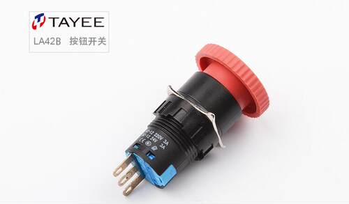 TAYEE上海天逸孔径16mm急停按钮LA42(B)J-11/R微型自锁急停开关 - 图2