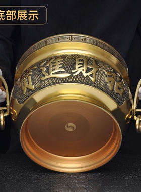 黄铜香炉大号招财家用佛堂供奉财神香炉有求必应香炉佛前供奉香炉