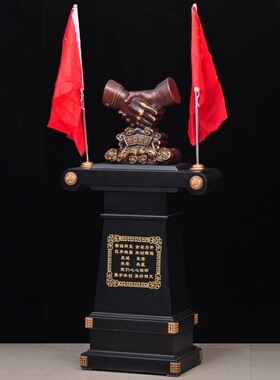 落地摆件黄铜合作共赢握手摆件送