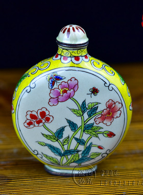 北京景泰蓝画珐琅鼻烟壶纯铜手工