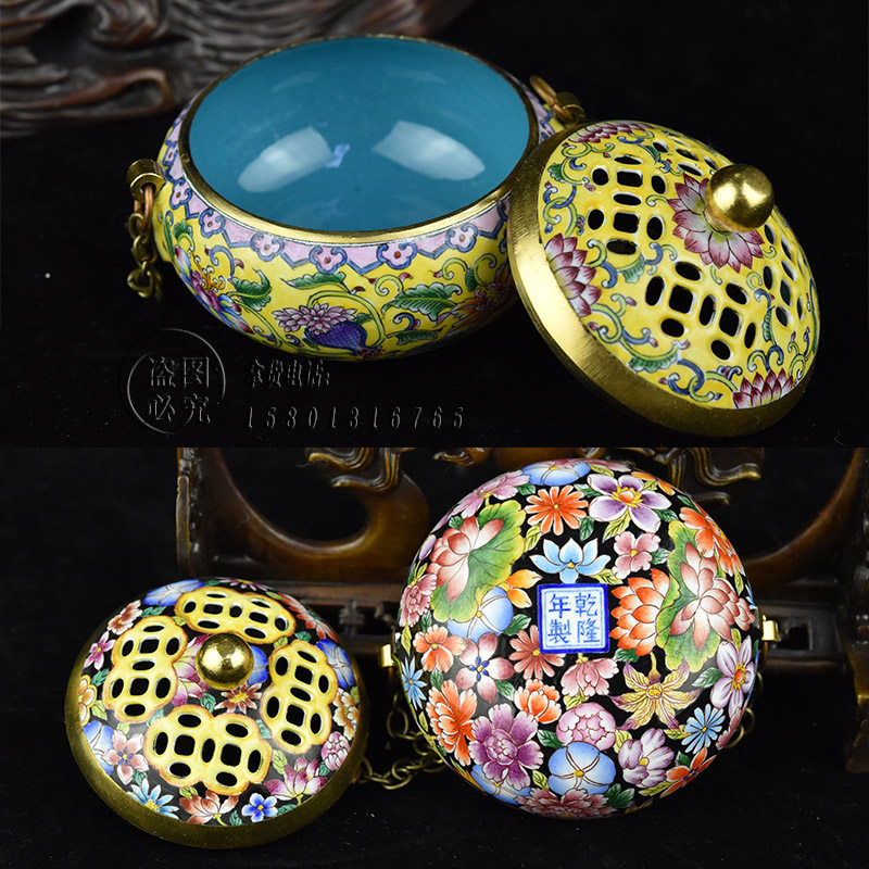 正宗景泰蓝画珐琅熏香炉吊炉北京特色铜制手工艺外事商务出国礼品,淘宝优惠券,粉丝福利购,淘宝优惠卷