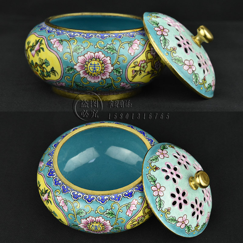 北京景泰蓝熏香炉盘香铜胎画珐琅檀香禅香北京特色手工艺摆件礼品,淘宝优惠券,粉丝福利购,淘宝优惠卷