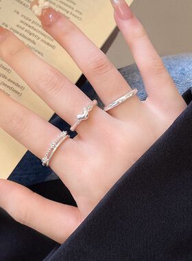 环潮高级感戒指个性戒指爱心冷淡