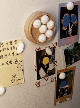 创意mini小笼包系列磁吸冰箱贴