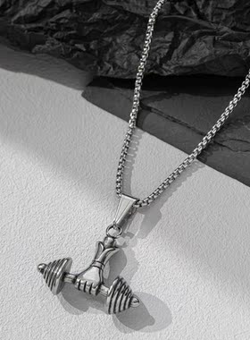 欧美嘻哈钛钢复古时尚项链男士吊坠 ins简约毛衣链街头配饰女