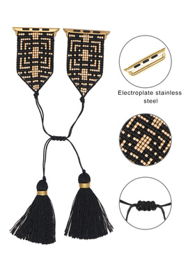 编制流苏手工米珠新款欧美