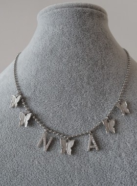 欧美流行欧阳娜娜同款na蝴蝶项链