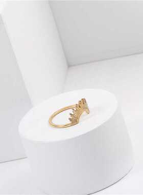 欧美冬季新款光芒百搭甜酷太阳花