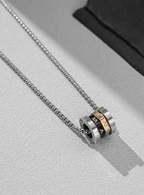 长款百搭男士钛钢项链ins 嘻哈网红吊坠毛衣链男潮女学生配饰