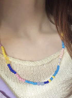 原创设计欧美夏日氛围感超仙天然淡水珍珠玉髓串珠项链手链锁骨链