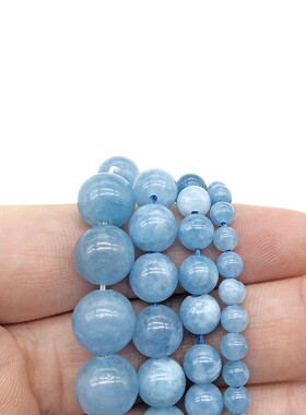 欧美高街珠宝海蓝宝玉髓天然项链