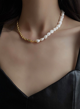 欧美冬季新品甜酷ins女性感珍珠