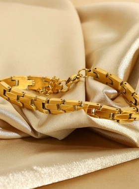 欧美INS网红手表带手链18K炉内真空电镀316L不锈钢手饰手链饰品女