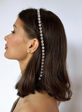 欧美跨境新款流苏发箍满钻简约仙女水钻发箍百搭发饰女 Headwear