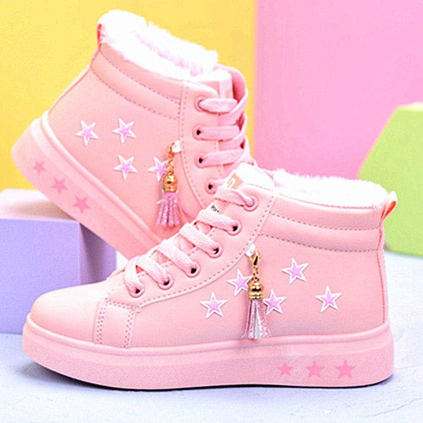 幼儿园小学生5女孩子6秋冬7中大童9女童大棉鞋13皮面高帮板鞋15岁,淘宝优惠券,粉丝福利购,淘宝优惠卷