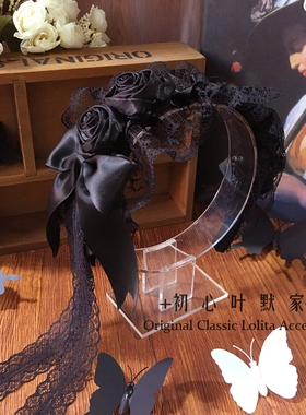 黑夜来临手工优雅花朵发夹