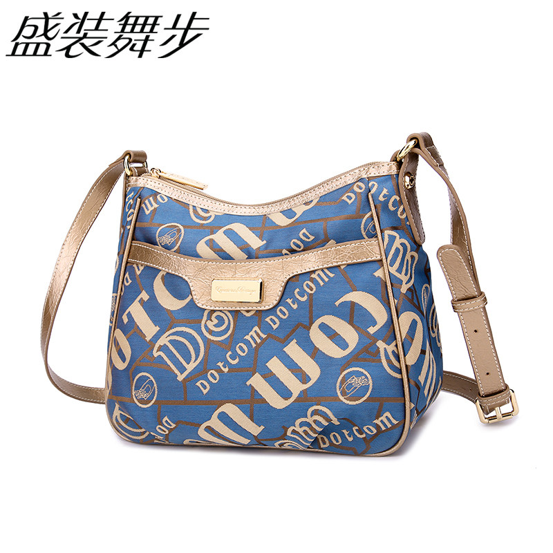 欧美新款百搭妈妈帆布包x18斜挎包 盛装舞步女士包袋