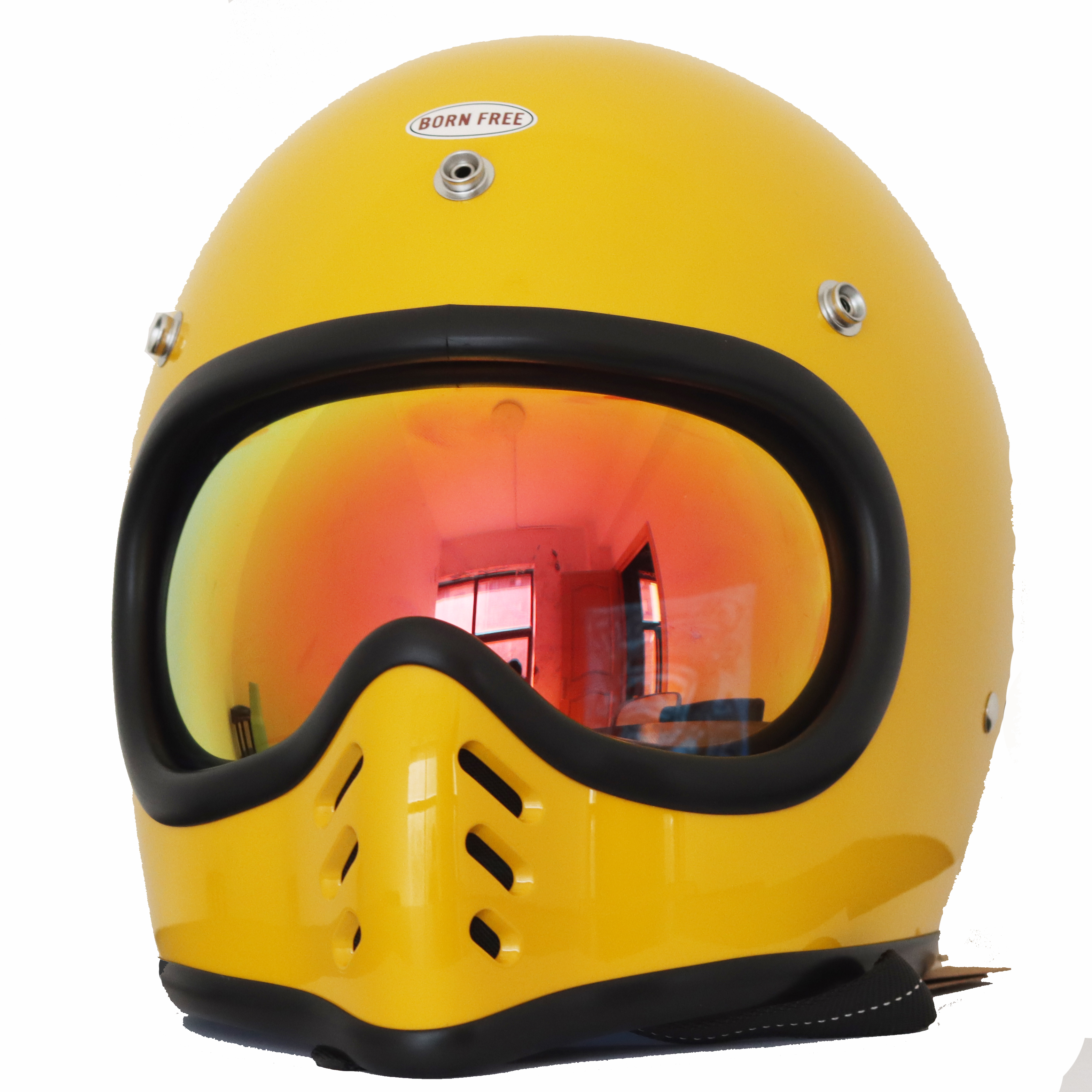 Bornfree头盔mini内置镜片风镜防风amz山车盔摩托车变色护目镜 - 图1