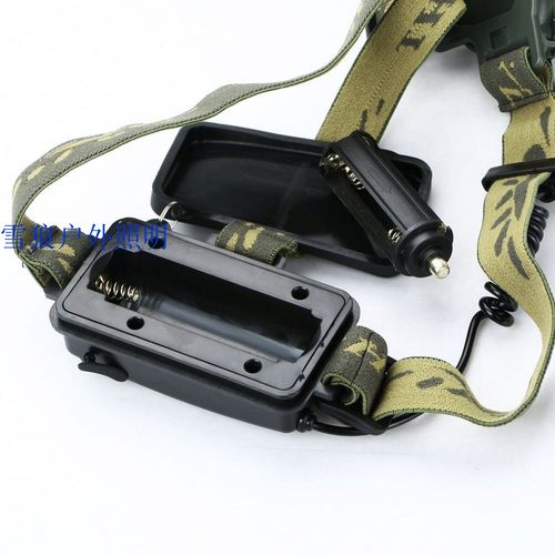 户外LED红外感应头灯强光充电头戴手电筒超亮夜钓锂电矿灯钓鱼灯 - 图1