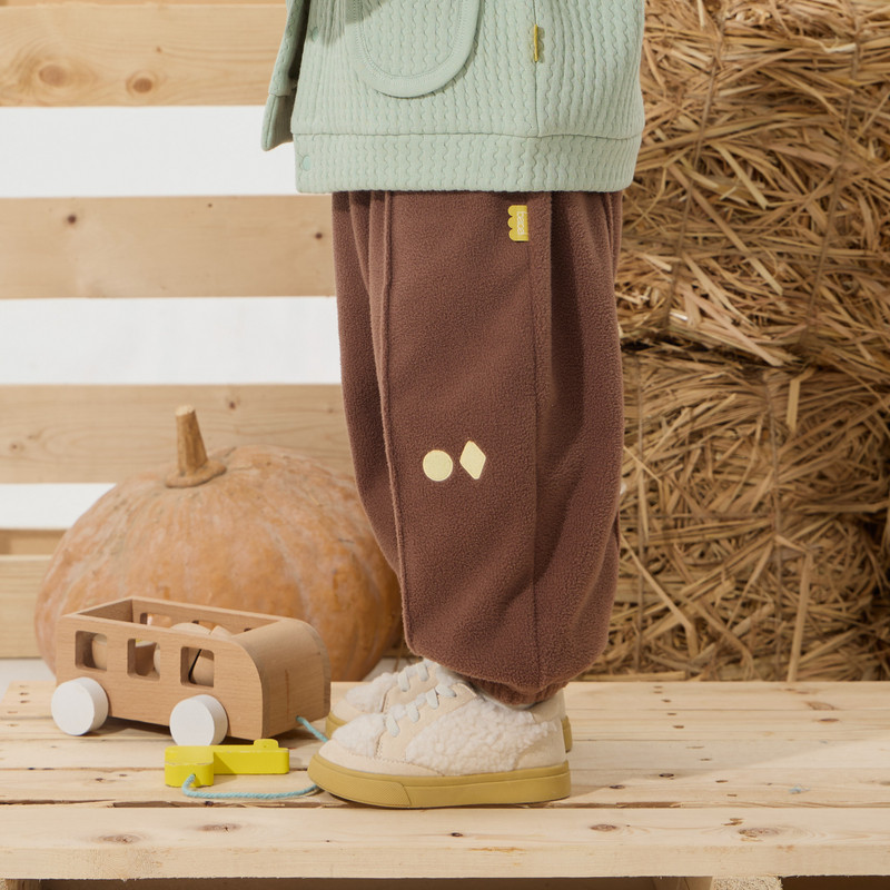 【新品】papa爬爬秋季宝宝裤子男女宝长裤保暖摇粒绒婴儿束脚裤,淘宝优惠券,粉丝福利购,淘宝优惠卷