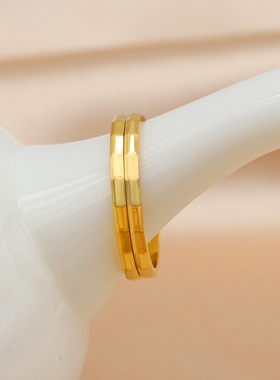 素圈竹节戒指情侣对戒