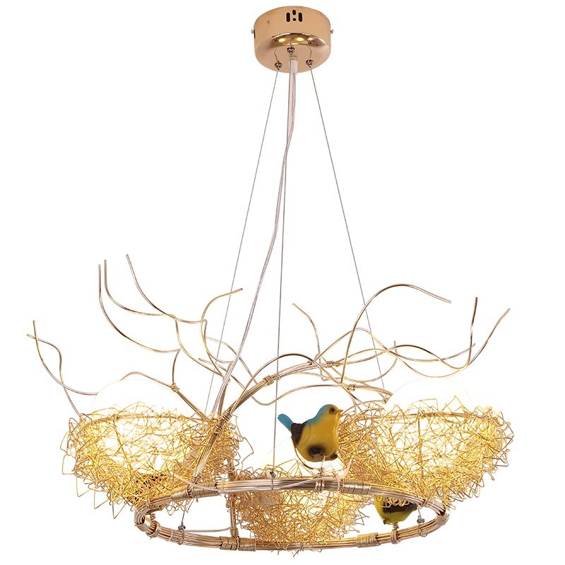 餐厅吊灯 现代简约鸟巢客厅灯led创意三头个性吧台卧室灯北欧灯具,淘宝优惠券,粉丝福利购,淘宝优惠卷
