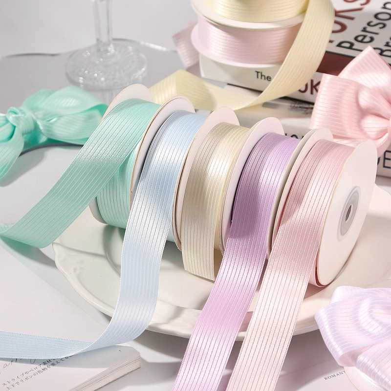 双面光亮条纹织带diy蝴蝶结发饰娃衣礼品包装丝带洛丽塔服饰辅料 - 图1