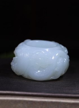 玉秀和田玉生肖龙扳指定制手饰