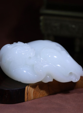 玉秀和田玉貔貅手把件定制手饰