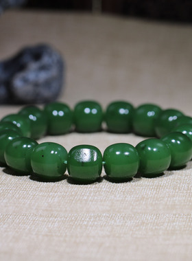 玉秀碧玉老型珠手串定制手饰