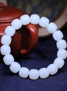 玉秀和田玉老型珠手串定制饰品