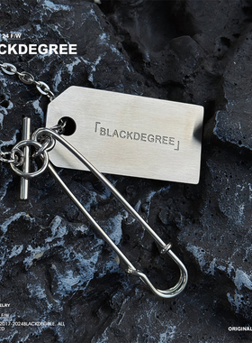 Blackdegree钛钢欧美大别针项链